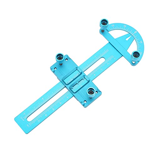 PerGar Rc-Stoßdämpfer-Messwerkzeug, Aluminium-Radeinsteller für Präzise Stoßdämpferkalibrierung, Verbesserte Stabilität, Langanhaltende Verschleißfestigkeit, Modellauto-Zubehör (Blau) von PerGar