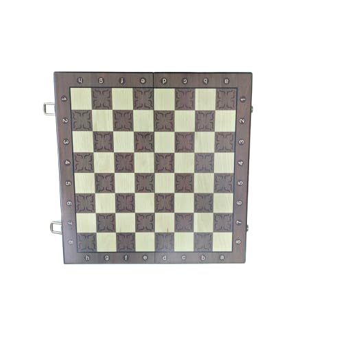 Klassisches Schachspiel aus Holz, Magnetisch Schachbrett,Tragbares und Faltbares Chess Board Set, Schach Brett Set für Kinder Erwachsene (30×30cm Braun) von Peradix