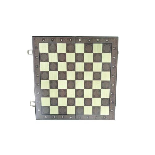 Klassisches Schachspiel aus Holz, Magnetisch Schachbrett,Tragbares und Faltbares Chess Board Set, Schach Brett Set für Kinder Erwachsene (39×39cm Braun) von Peradix