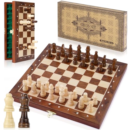 Peradix Magnetisch Schachspiel/2 Extra Damen,Schachbrett Holz Hochwertig,Schach für Kinder Jahre,Klappbare Schachspiel Holz für Anfänger Reisen 30cm Peradix Magnetisch Schachspiel/2 Extra Damen,Schachbrett Holz Hochwertig,Schach für Kinder Jahre,Klappbare Schachspiel Holz für Anfänger Reisen 30cm von Peradix