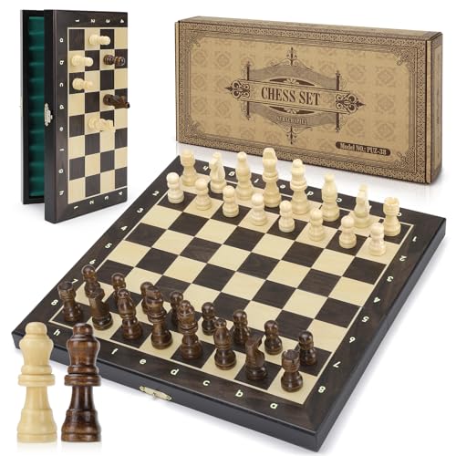 Peradix Magnetisch Schachspiel aus Holz 30CM - Klappbares Schachbrett Holz Hochwertig mit 34 Schachfiguren- Schach für Erwachsene und Kinder Peradix Magnetisch Schachspiel aus Holz 30CM - Klappbares Schachbrett Holz Hochwertig mit 34 Schachfiguren- Schach für Erwachsene und Kinder von Peradix