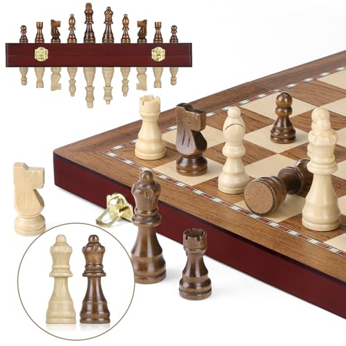 Peradix Magnetisches Schachspiel aus Holz,38CM Schach Klappbares Schachbrett,Schachspiel Hochwertig Riesenschach Chess Set mit Schachfiguren für Kinder Peradix Magnetisches Schachspiel aus Holz,38CM Schach Klappbares Schachbrett,Schachspiel Hochwertig Riesenschach Chess Set mit Schachfiguren für Kinder von Peradix