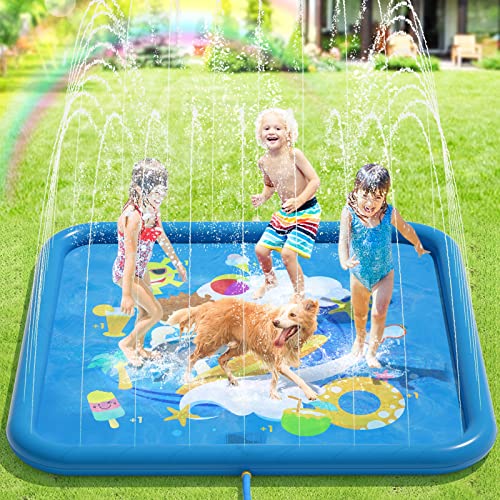 Peradix Splash Pad,170CM Sprinkler Wasser-Spielmatte Anti-Rutsch Splash Play Matte Sommer Outdoor Garten Kinder Spielzeug Sprinklerpool für Baby Party Peradix Splash Pad,170CM Sprinkler Wasser-Spielmatte Anti-Rutsch Splash Play Matte Sommer Outdoor Garten Kinder Spielzeug Sprinklerpool für Baby Party von Peradix