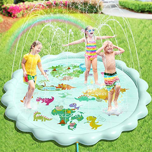 Peradix Sprinkler Play Matte, 200CM Wasser-Spielmatte Sprinkler Kinder Anti-Rutsch,Einstellbare Wasserhöhe Splash Pad Wasserspielzeug Outdoor für Kinder und Haustier Peradix Sprinkler Play Matte, 200CM Wasser-Spielmatte Sprinkler Kinder Anti-Rutsch,Einstellbare Wasserhöhe Splash Pad Wasserspielzeug Outdoor für Kinder und Haustier von Peradix