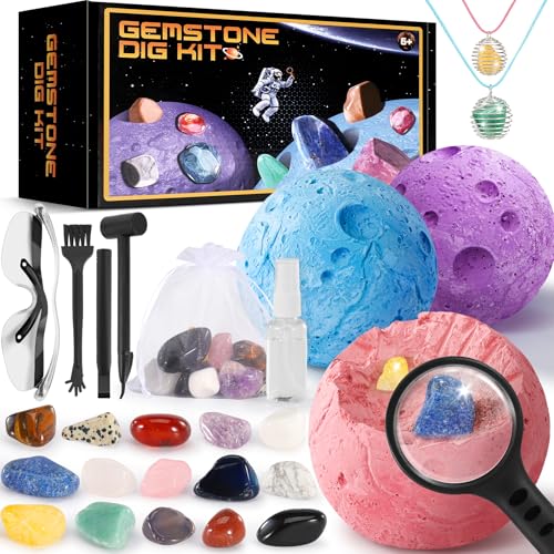 Perbabe Ausgrabungsset für Kinder, Halskette Herstellen mit Natürliche Edelsteine und Kristalle Fossilien Ausgrabungsset Kinder STEM Mineralogie Spielzeug Planeten Geschenk für ab 6 7 8 9 10+ Perbabe Ausgrabungsset für Kinder, Halskette Herstellen mit Natürliche Edelsteine und Kristalle Fossilien Ausgrabungsset Kinder STEM Mineralogie Spielzeug Planeten Geschenk für ab 6 7 8 9 10+ von Perbabe