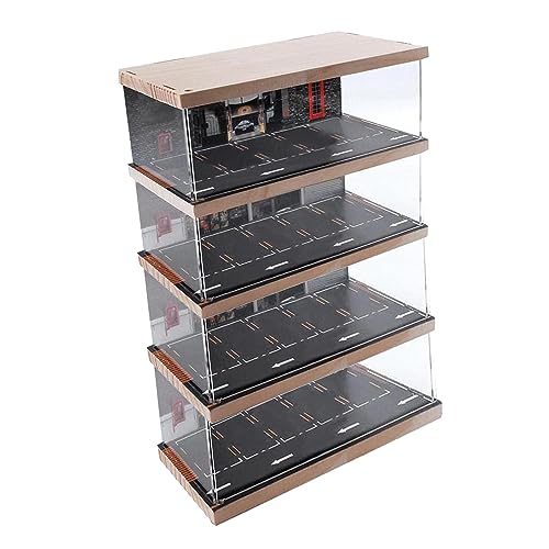 1/64 Auto-Vitrine, Acryl-Vitrine, Parkplatz-Modell, Modellauto-Aufbewahrung, Acryl-Garage, Parkplatz, Druckguss-Auto-Vitrine, 4 Schichten 1/64 Auto-Vitrine, Acryl-Vitrine, Parkplatz-Modell, Modellauto-Aufbewahrung, Acryl-Garage, Parkplatz, Druckguss-Auto-Vitrine, 4 Schichten von Perfeclan