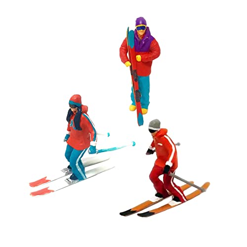 3 Stücke handbemalt HO Maßstab 1/87 Mini Skifahren Figur Spielzeug Szenario Straße Diorama Tiny People Ornament DIY Projects Supplies für, EIN 3 Stücke handbemalt HO Maßstab 1/87 Mini Skifahren Figur Spielzeug Szenario Straße Diorama Tiny People Ornament DIY Projects Supplies für, EIN von Perfeclan