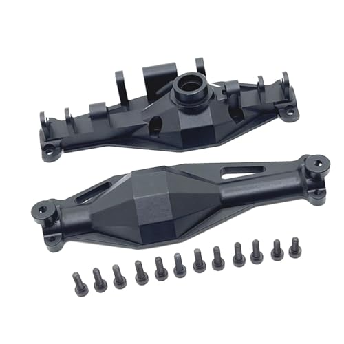 Perfeclan 1/12 Achsgehäuse Aluminiumlegierung Professionelle DIY ACCS Upgrade Einfach zu installierende RC RC Ersatzteile Achsschale für H12Y RC Auto, Schwarze Rückseite von Perfeclan