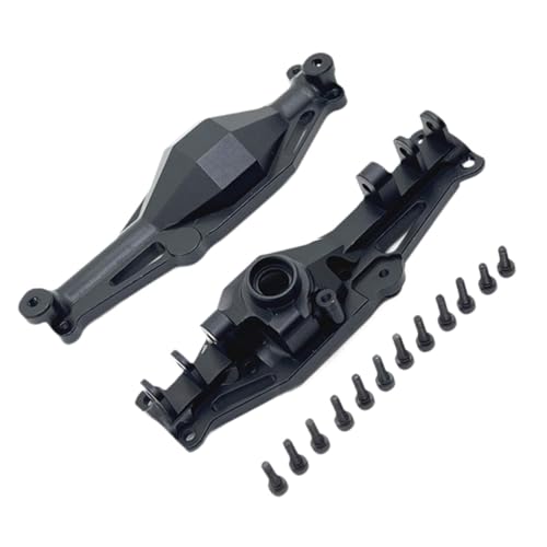 Perfeclan 1/12 Achsgehäuse Aluminiumlegierung Professionelle DIY ACCS Upgrade Einfach zu installierende RC RC Ersatzteile Achsschale für H12Y RC Auto, Schwarze Vorderseite von Perfeclan