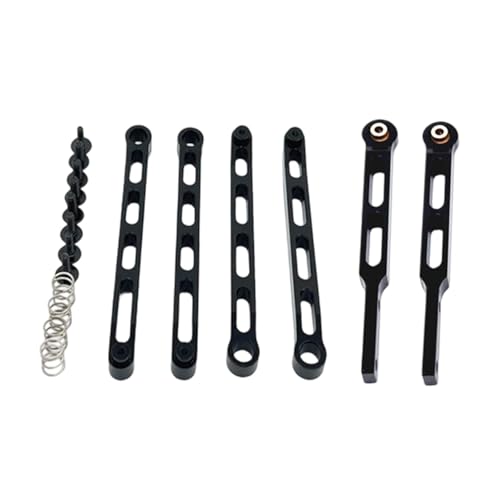 Perfeclan 1/12 RC-Auto-Achszugstangensatz, Reparaturteile, Modifikation, Metall-RC-Auto-Upgrade-Teile, einfache Installation für Modellautos für MN82 LC79, Schwarz von Perfeclan