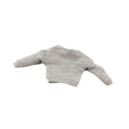 Perfeclan 1/12 Scale Doll Pullover Doll Outifits for Kids Mode Miniatur DIY Doll Toy Doll Kleidung Kostüme für 6 Zoll Figur Körper, Grau Perfeclan 1/12 Scale Doll Pullover Doll Outifits for Kids Mode Miniatur DIY Doll Toy Doll Kleidung Kostüme für 6 Zoll Figur Körper, Grau von Perfeclan