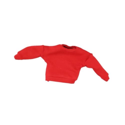 Perfeclan 1/12 Scale Doll Pullover Doll Outifits for Kids Mode Miniatur DIY Doll Toy Doll Kleidung Kostüme für 6 Zoll Figur Körper, Rot Perfeclan 1/12 Scale Doll Pullover Doll Outifits for Kids Mode Miniatur DIY Doll Toy Doll Kleidung Kostüme für 6 Zoll Figur Körper, Rot von Perfeclan