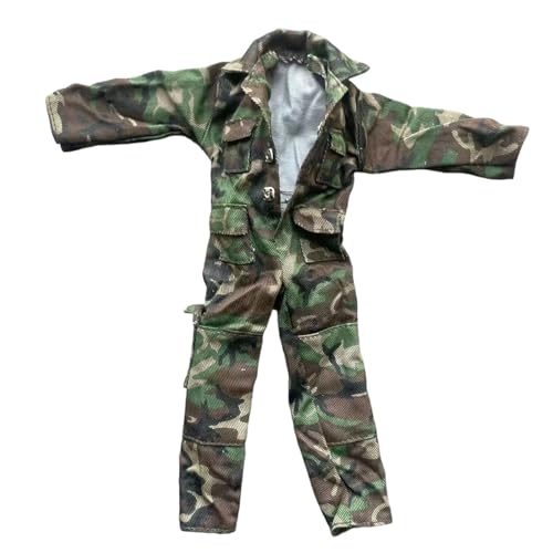 Perfeclan 1/6 Actionfigur Kleidung Miniatur Kleidung Jumpsuit Mini Dress Up Trendy Uniform Doll Kostüm für 12 Zoll männliche Figuren Körper von Perfeclan