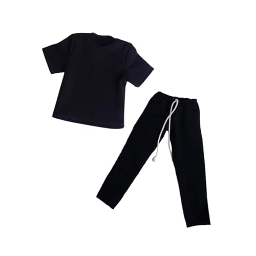 Perfeclan 1/6 Actionfiguren Kleidung Set Outfit Kostüm Cosplay Stylish Decoration Accessoires Puppenkleidung für 12 "männliche Actionfigur, T Shirts Pants von Perfeclan