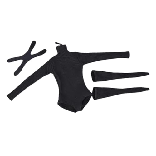 Perfeclan 1/6 Kurzer Body im Maßstab mit Schlauchsocken, lässiger Cosplay-Strampelanzug, Sommer-Outfits für 12-Zoll-weibliche Puppen, Figur-Zubehör-Kostüm, Schwarz Perfeclan 1/6 Kurzer Body im Maßstab mit Schlauchsocken, lässiger Cosplay-Strampelanzug, Sommer-Outfits für 12-Zoll-weibliche Puppen, Figur-Zubehör-Kostüm, Schwarz von Perfeclan