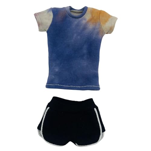 Perfeclan 1/6 -Skala Kurzarm -Hemd mit Shorts Casual Short Sleeve Cosplay -Sommertops Running Shorts für 12 -Zoll -Figuren Zubehör, Blau Perfeclan 1/6 -Skala Kurzarm -Hemd mit Shorts Casual Short Sleeve Cosplay -Sommertops Running Shorts für 12 -Zoll -Figuren Zubehör, Blau von Perfeclan