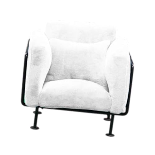 Perfeclan 1/6 Skala Single Sofa Mini Model Micro Landscape Life Szene Puppenzubehör Dekoration Möbel für Schlafzimmer Home Ornamente, Weiß von Perfeclan