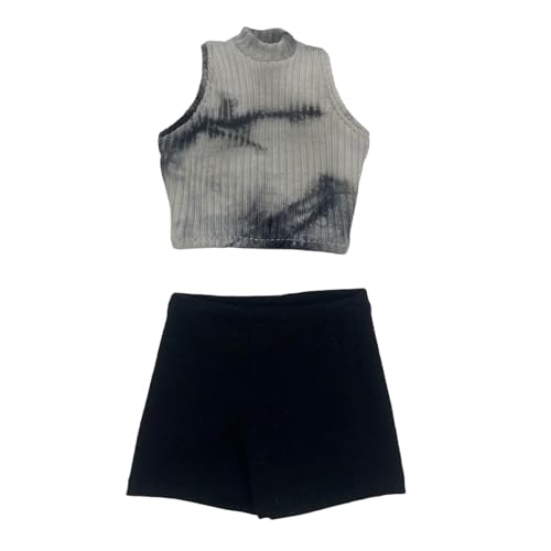 Perfeclan 1/6 Tanktop mit Sommershorts, lässiges Oberteil, Cosplay, Basic-Crop-Outfit, Mini-Sommertops für 12-Zoll-Actionfiguren, Zubehör, Schwarz Perfeclan 1/6 Tanktop mit Sommershorts, lässiges Oberteil, Cosplay, Basic-Crop-Outfit, Mini-Sommertops für 12-Zoll-Actionfiguren, Zubehör, Schwarz von Perfeclan
