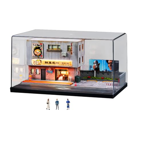 Perfeclan 1/64 Diecast Auto Vitrine Staubdichte Abdeckung Diorama DIY Acryl Diecast Auto Diorama Vitrine für Fahrzeug Mini Fahrzeug von Perfeclan