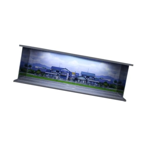 Perfeclan 1/64 Fahrzeugmodell-Vitrine, Simulationsparkplatz-Vitrine, Fahrzeugvitrine mit Licht für Spielzeugautos, Sammlergeschenke, Style E von Perfeclan