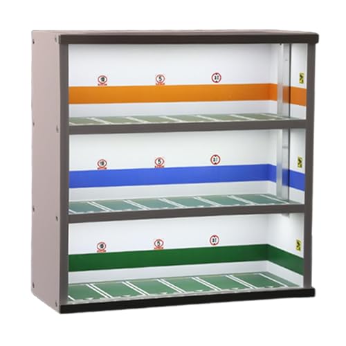 Perfeclan 1/64 Modell modellauto Display case simulierte Parkplatz Szene Sammlergeschenk Ornament Dekoration Garage Diorama, Mehrfarbig von Perfeclan