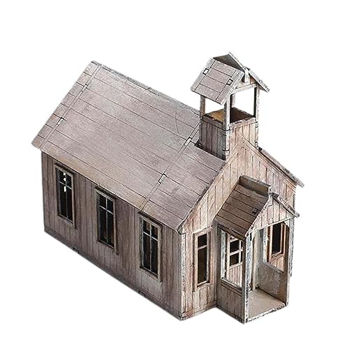 Perfeclan 1/72 Miniatur-Holzhaus, Kirche, Architekturszene, 3D-Puzzles, Ornamente, Architekturszenenmodell für Layout, Kriegsszene, Sandtisch, Diorama von Perfeclan