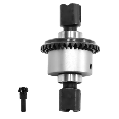 Perfeclan 1/8 RC-Auto-Differential 35 + 8T Übersetzungsverhältnis Aluminiumlegierung Hochleistungszubehör Zuverlässiges Differentialgetriebe 1.1 Modul, Silber von Perfeclan