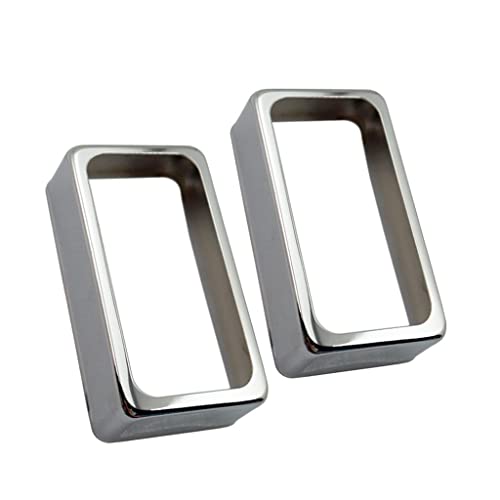 Perfeclan 1 Paar Hochwertige Pickup Abdeckungen Aus Messing Im Offenen Stil für E Gitarre, Silber Perfeclan 1 Paar Hochwertige Pickup Abdeckungen Aus Messing Im Offenen Stil für E Gitarre, Silber von Perfeclan