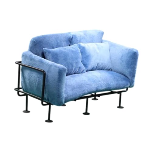 Perfeclan 1: 6 Dollhouse Doppel -Sofa -Simulationszubehör Spielzeuglandschaft Lieferungen Puppenzubehör Dekoration für Wohnzimmer Ornamente, Blau Perfeclan 1: 6 Dollhouse Doppel -Sofa -Simulationszubehör Spielzeuglandschaft Lieferungen Puppenzubehör Dekoration für Wohnzimmer Ornamente, Blau von Perfeclan