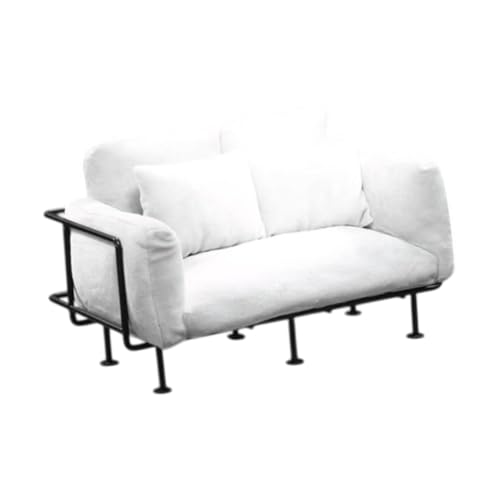 Perfeclan 1: 6 Dollhouse Doppel -Sofa -Simulationszubehör Spielzeuglandschaft Lieferungen Puppenzubehör Dekoration für Wohnzimmer Ornamente, Weiß Perfeclan 1: 6 Dollhouse Doppel -Sofa -Simulationszubehör Spielzeuglandschaft Lieferungen Puppenzubehör Dekoration für Wohnzimmer Ornamente, Weiß von Perfeclan