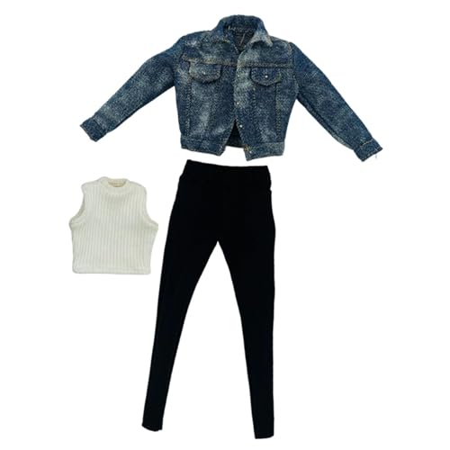 Perfeclan 1: 6 weibliche Puppe Jean Jacke Langarm Denim Jacke Mini Puppe Freizeitkleidung für 12 '' Inch Frau Action Figur Modepuppe, Dunkelblau Perfeclan 1: 6 weibliche Puppe Jean Jacke Langarm Denim Jacke Mini Puppe Freizeitkleidung für 12 '' Inch Frau Action Figur Modepuppe, Dunkelblau von Perfeclan