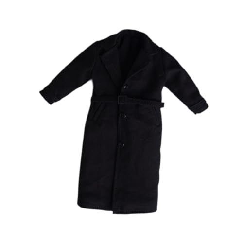 Perfeclan 1:12 Actionfiguren Langer Windbreaker Graben Jacke Kleidung Modische DIY Doll Dress Up Handgefertigte Puppenjacke Figur Kostüm, Schwarz Perfeclan 1:12 Actionfiguren Langer Windbreaker Graben Jacke Kleidung Modische DIY Doll Dress Up Handgefertigte Puppenjacke Figur Kostüm, Schwarz von Perfeclan