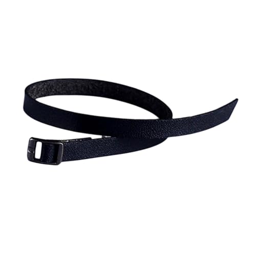 Perfeclan 1:12 PU Ledergürtel, Modepuppenzubehör Dekoration, Miniaturmodell handgefertigtes Spielzeug für 6 "Figurenkörper, Schwarz von Perfeclan