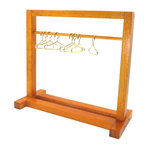 Perfeclan 1:12 Puppenhaus-Kleiderständer mit Kleiderbügeln, Miniaturmöbel, Landschaftszubehör, Simulationszubehör, Spielzeug für Schlafzimmer, Badezimmer Perfeclan 1:12 Puppenhaus-Kleiderständer mit Kleiderbügeln, Miniaturmöbel, Landschaftszubehör, Simulationszubehör, Spielzeug für Schlafzimmer, Badezimmer von Perfeclan