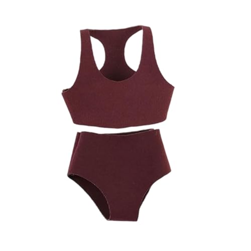 Perfeclan 1:12 Sport-BH-Shorts-Set Miniatur-Puppenkleidung, Anzieh-Mode-Requisiten, Mini-Kleidung für 6 Zoll weibliche Figuren, Accessoire, Dunkelrot Perfeclan 1:12 Sport-BH-Shorts-Set Miniatur-Puppenkleidung, Anzieh-Mode-Requisiten, Mini-Kleidung für 6 Zoll weibliche Figuren, Accessoire, Dunkelrot von Perfeclan