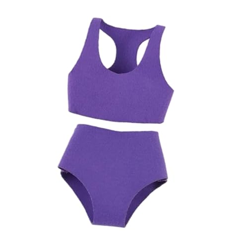 Perfeclan 1:12 Sport-BH-Shorts-Set Miniatur-Puppenkleidung, Anzieh-Mode-Requisiten, Mini-Kleidung für 6 Zoll weibliche Figuren, Accessoire, Hellviolett Perfeclan 1:12 Sport-BH-Shorts-Set Miniatur-Puppenkleidung, Anzieh-Mode-Requisiten, Mini-Kleidung für 6 Zoll weibliche Figuren, Accessoire, Hellviolett von Perfeclan