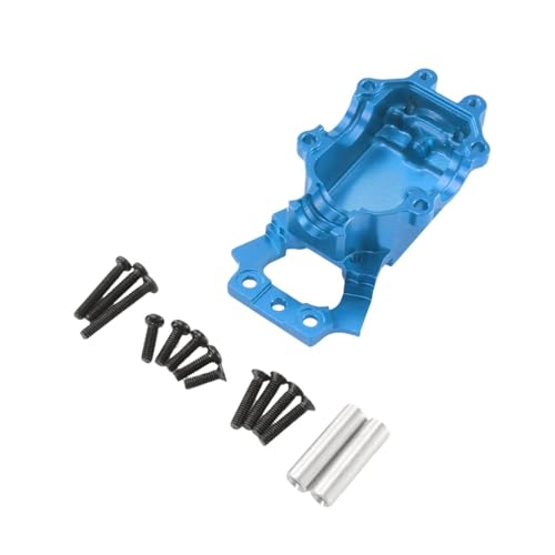 Perfeclan 1:14 RC-Auto, vordere Getriebeunterabdeckung, Austausch von Teilen, Modifikation, Metallgetriebegehäuse für 14301 14210 Crawler-Modellfahrzeuge, Blau von Perfeclan