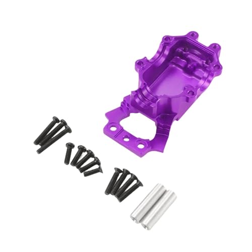 Perfeclan 1:14 RC-Auto, vordere Getriebeunterabdeckung, Austausch von Teilen, Modifikation, Metallgetriebegehäuse für 14301 14210 Crawler-Modellfahrzeuge, Violett von Perfeclan