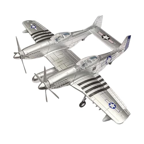 Perfeclan 1:48 Kampfflugzeug-Bausätze, 3D-Puzzles, einfach zusammenzubauen, Schreibtischdekoration, pädagogische Sammlung, Flugzeug, DIY-Flugzeugmodell, Silber von Perfeclan