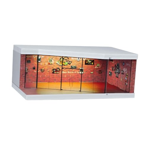 Perfeclan 1:64 Garagenvitrine Schaufenster Fahrzeugszene Spielzeugausstellungshalle Diorama für Puppenmodellautos Actionfiguren Diorama-Layout, Roter Backstein Perfeclan 1:64 Garagenvitrine Schaufenster Fahrzeugszene Spielzeugausstellungshalle Diorama für Puppenmodellautos Actionfiguren Diorama-Layout, Roter Backstein von Perfeclan