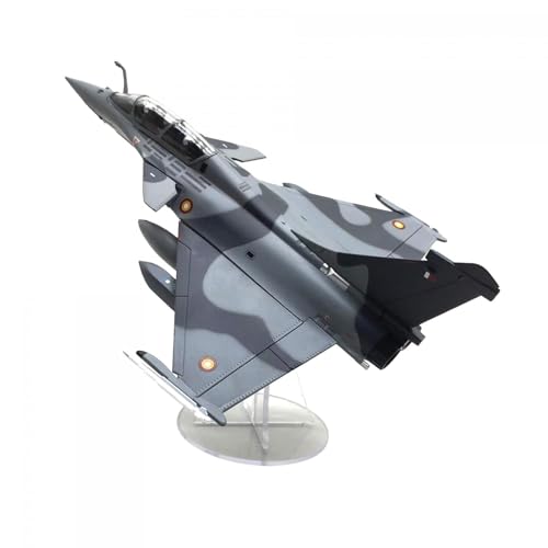 Perfeclan 1:72 Rafale B Druckguss-Kampfflugzeugmodell, stimuliertes Flugzeug-Sammlungsmodell mit Ausstellungsstand für Büro, Zuhause, Wohnzimmer, Bar von Perfeclan