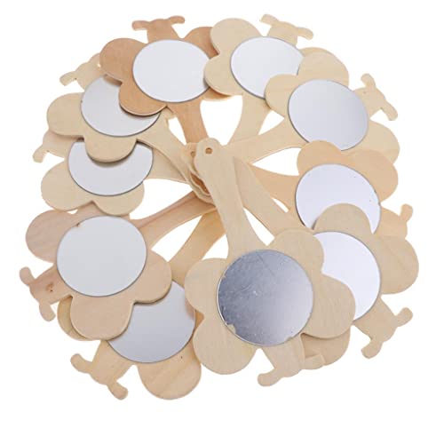 Perfeclan 10/8pcs Leerer Unfertiger Holzspiegel für Kinder DIY, Libelle, 10 stück von Perfeclan