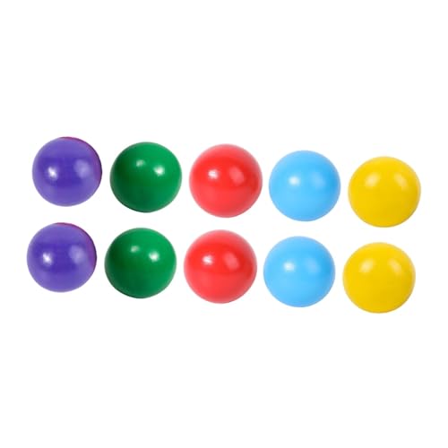 Perfeclan 10 Stück Regenbogen-Holzkugeln, Lernmaterialien für den Vorschulbereich, passende Spiele, farbiges Farbsortierspielzeug, Zählspielzeug für, Style A von Perfeclan
