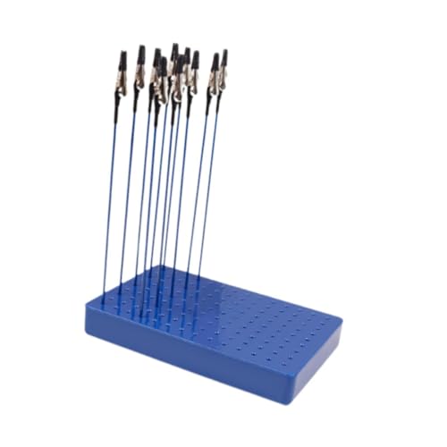 Perfeclan 10 Teile Malerei Clips Modellhalter Clip Sticks Sprühfarbenstand Basis für Klemmhalter Modellierungswerkzeuge, Blau 10 Clips von Perfeclan