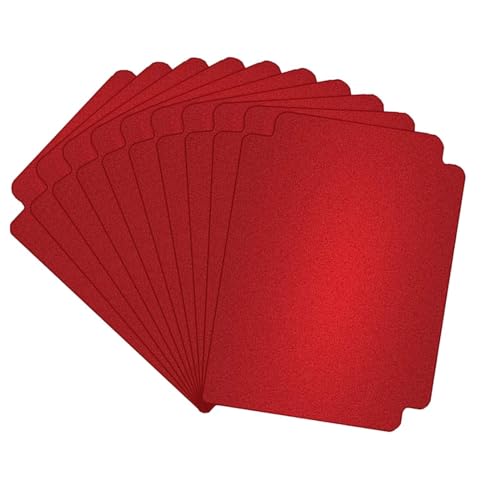 Perfeclan 10x Sammelkarten-Trenner mit Tabs, Karten-Sortierseiten, Baseball-Karten-Sortierung, Spielkarten-Trenner für Sportkarten, Rot von Perfeclan