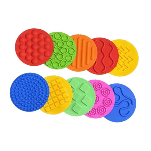 Perfeclan 10x Sensorischen Matten Sensorischen Kreise Strukturierte Lernen Aktivitäten Sensorischen Discs Matte Sensorischen Pads für Kinder Vorschule von Perfeclan
