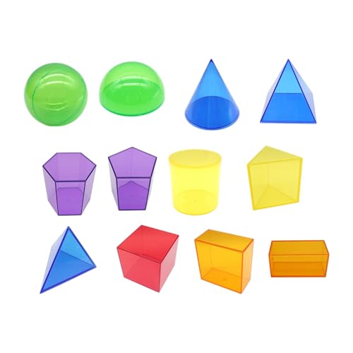 Perfeclan 12-teiliges 3D-Formen-Set, geometrische Körper, Lernspielzeug, Kreativitäts-Manipulative, geometrische Formen, Bausteine-Set für den Kindergarten im Perfeclan 12-teiliges 3D-Formen-Set, geometrische Körper, Lernspielzeug, Kreativitäts-Manipulative, geometrische Formen, Bausteine-Set für den Kindergarten im von Perfeclan