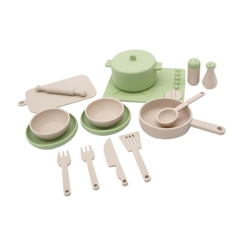 Perfeclan 14x Küchenspielzeug, Küchen- und Kochspielzeug-Set, Lernspielzeug, lustiges Spielküchenzubehör für Kinder ab 3 Jahren, Geburtstagsgeschenke, GrÜn Perfeclan 14x Küchenspielzeug, Küchen- und Kochspielzeug-Set, Lernspielzeug, lustiges Spielküchenzubehör für Kinder ab 3 Jahren, Geburtstagsgeschenke, GrÜn von Perfeclan