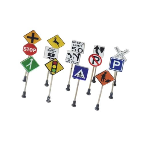 Perfeclan 14x Mini-Verkehrszeichen-Modelle, Spielzeug für, interaktives Spielzeug, Straßenschilder-Sammlung, Spielset, Verkehrszeichen für Perfeclan 14x Mini-Verkehrszeichen-Modelle, Spielzeug für, interaktives Spielzeug, Straßenschilder-Sammlung, Spielset, Verkehrszeichen für von Perfeclan