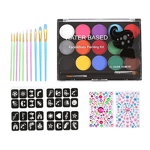 Perfeclan 16 Farben Gesichtsfarbe, Schönheitspalette, waschbar, leicht zu pigmentieren, auf Wasserbasis, technisch Körperbemalung für Rollenspiele, Perfeclan 16 Farben Gesichtsfarbe, Schönheitspalette, waschbar, leicht zu pigmentieren, auf Wasserbasis, technisch Körperbemalung für Rollenspiele, von Perfeclan